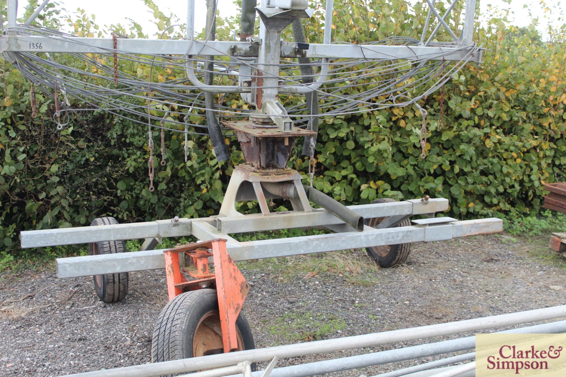 Bauer 64m spray boom irrigator. With 140 rain gun and further full boom section for spares. - Image 13 of 13