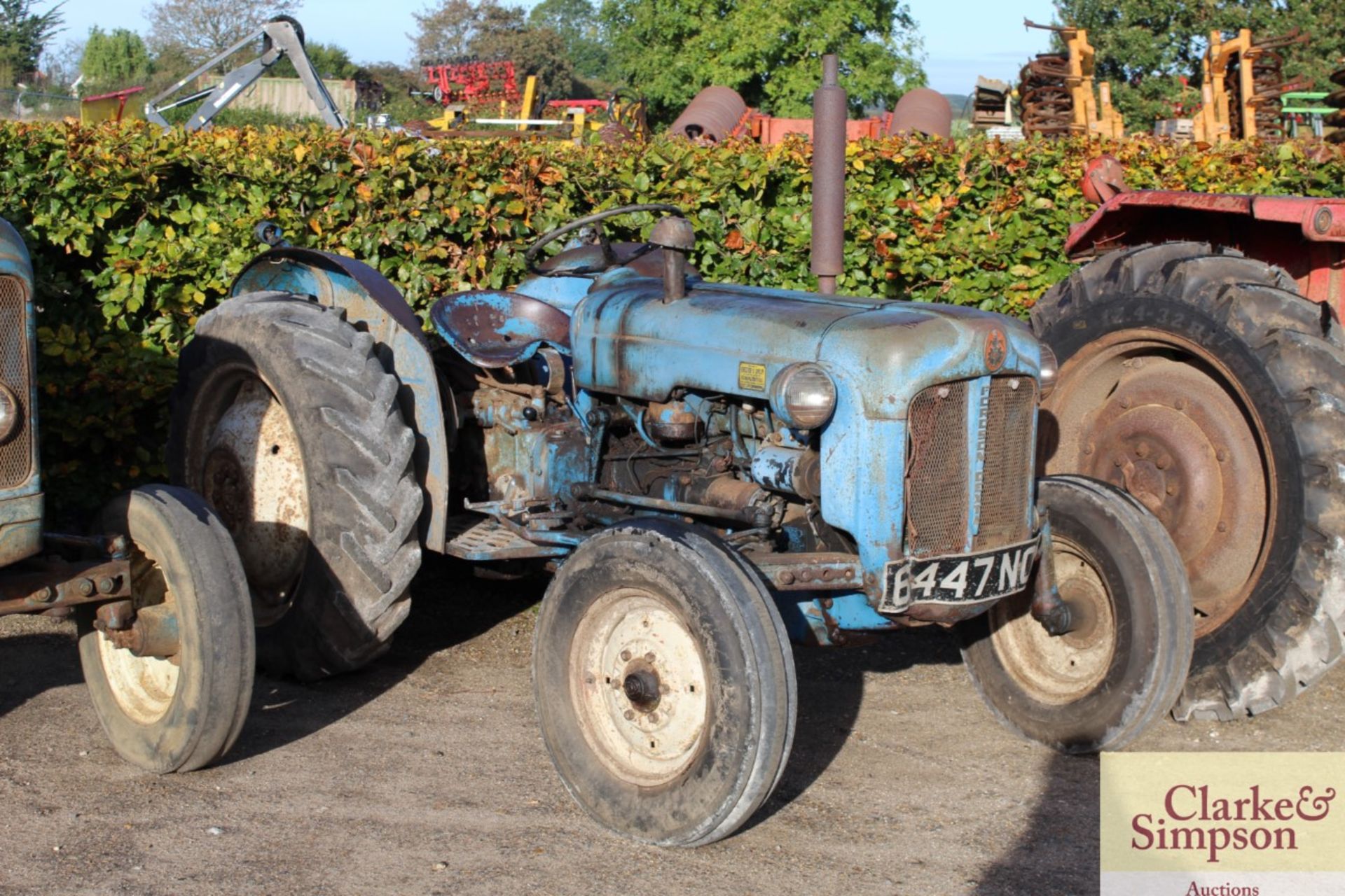 Fordson Dexta 2WD tractor. Serial number 10751. Registration 6447 NO. Date of first registration