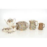 A Crown Ducal coffee set No.1699; and a chintz dec