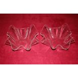 A pair of folded Lucite fruit bowls, 29cm dia. ove