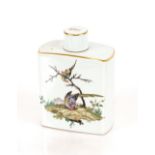 A large Limoges porcelain tea caddy