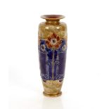 A Doulton Art Nouveau design vase, with flower hea