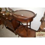 A 19th Century mahogany tray top side table with c