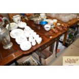 An antique supper table fitted single end drawer a