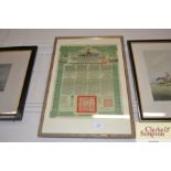 A gilt framed print "The Chinese Government"
