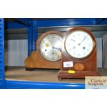 A Jfnetfink & Co. Ltd London two hole mantel clock