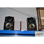 A pair of JVC speakers; and a pair of Panasonic sp