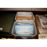 Two boxes of miscellaneous postcards