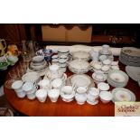 A large quantity of various tea and dinnerware, gl