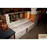 A 1960's vintage dressing table and matching chest