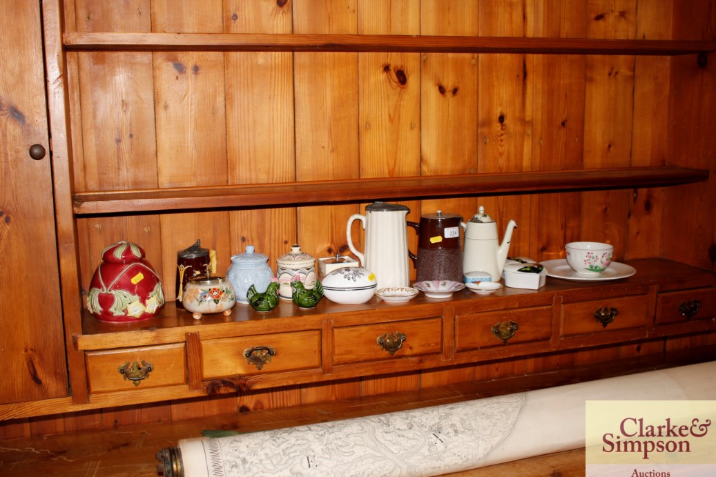 A quantity of various china to include coffee pots