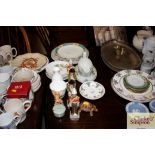 A quantity of various decorative teaware; continen