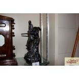 After "Frederic Remington" bronze figure group " T