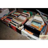 Three boxes of various books