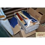 Two boxes of artists materials; picture frames; pa