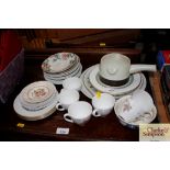 A quantity of Royal Doulton plates; coffeeware etc