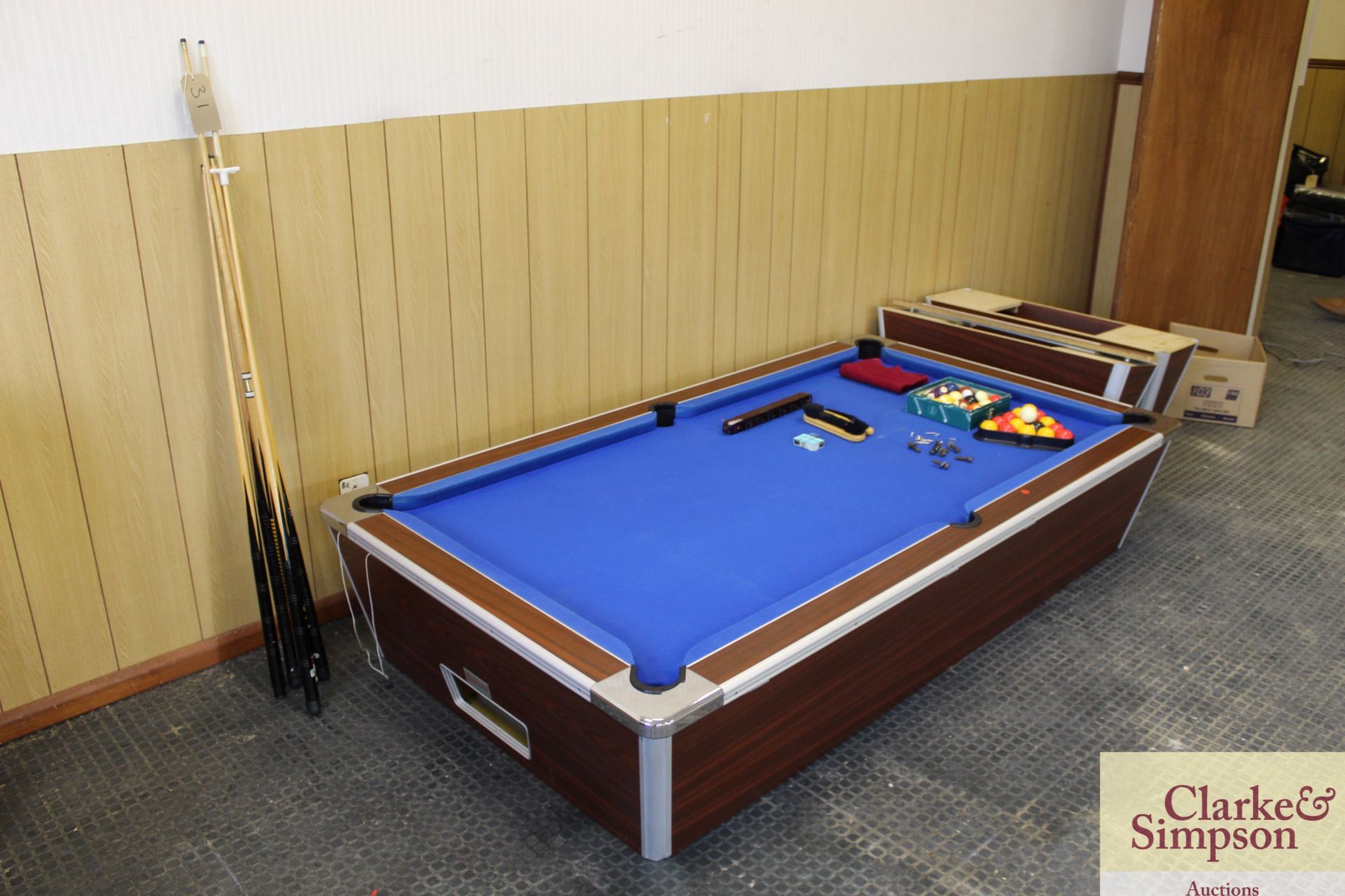 Supreme 6ft pool table, cues, balls, rack etc. - Image 7 of 9