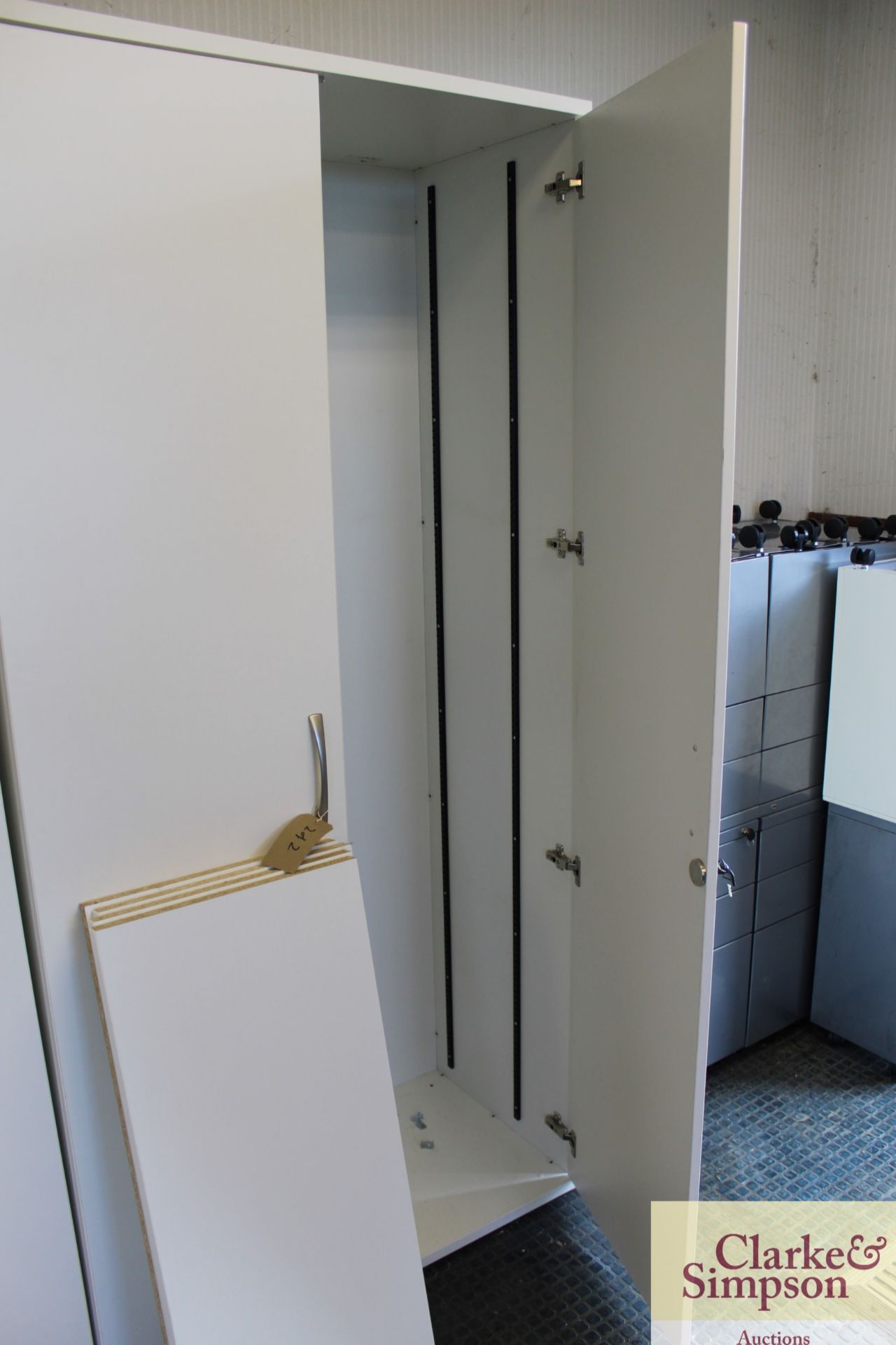 2x white lockable storage cupboards. Each with fou - Image 10 of 11