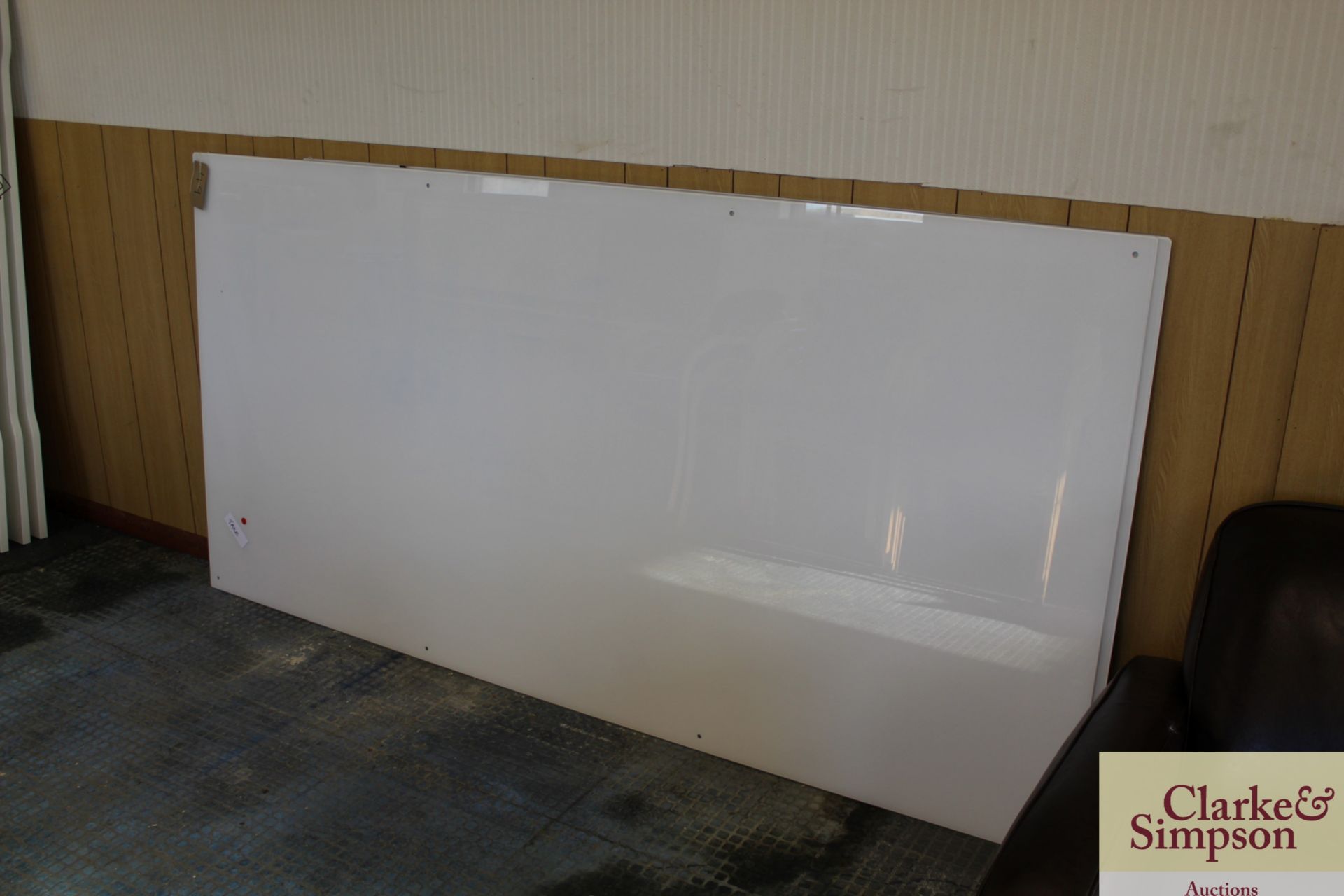 **CATALOGUE CHANGE** 2.4m x 1.2m magnetic whiteboard. - Image 2 of 2