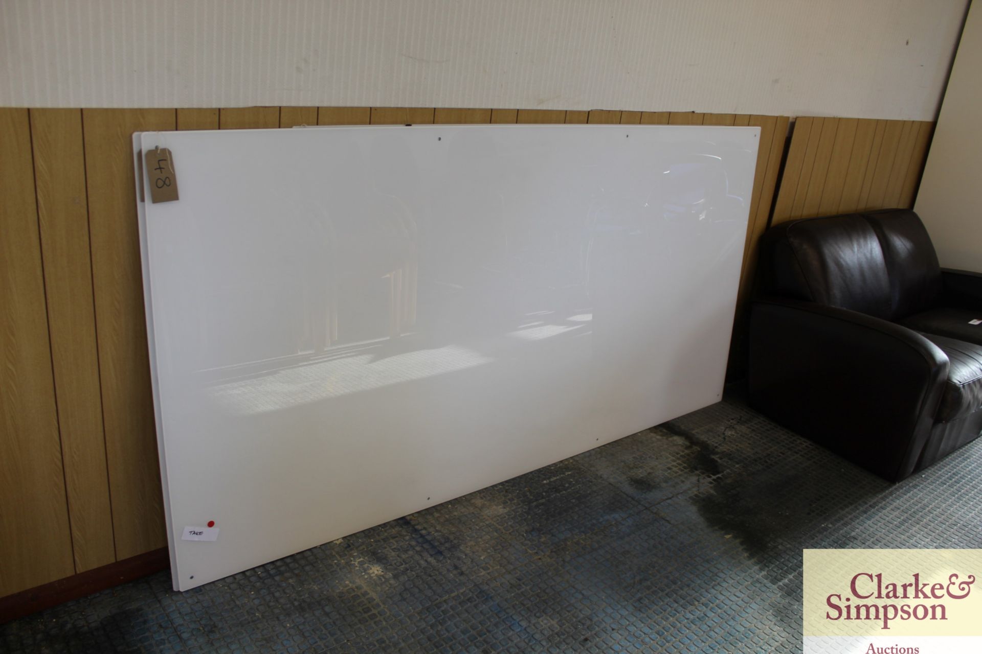 **CATALOGUE CHANGE**  2.4m x 1.2m magnetic whiteboard.