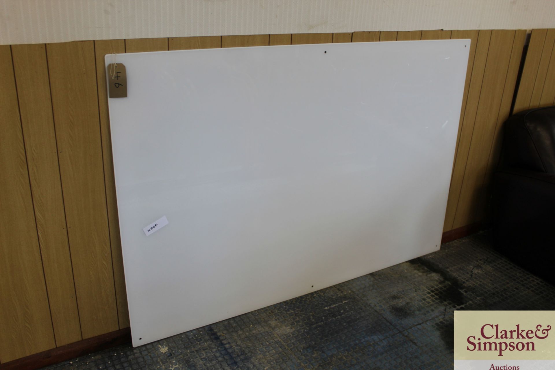 **CATALOGUE CHANGE** 1.8m x 1.2m magnetic whiteboard.