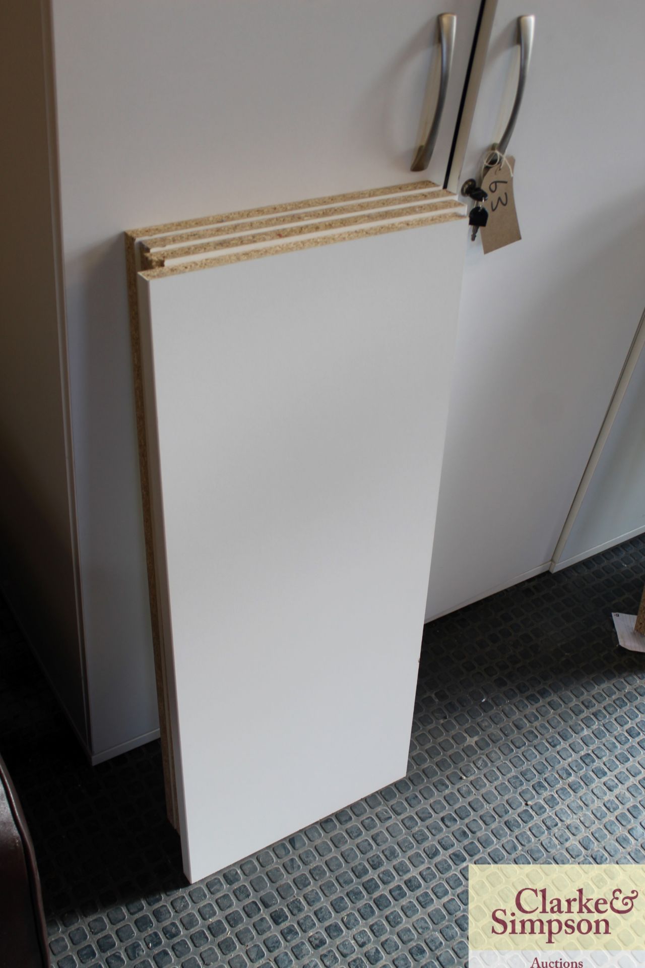 2x white lockable storage cupboards. Each with fou - Image 3 of 11