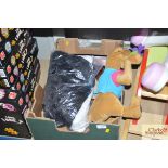 A box of various sundry items to include Scooby Do