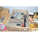 A box of various model railway