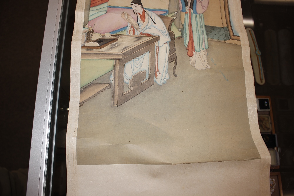 Three Chinese scroll paintings; and a panoramic photograph of Tsingraa (4) - Image 10 of 22