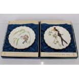 Two Royal Worcester "The Birds of Dorothy Doughty", limited edition plates, boxed