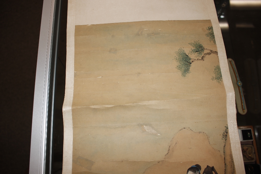 Three Chinese scroll paintings; and a panoramic photograph of Tsingraa (4) - Image 18 of 22