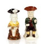 Two Wood & Sons limited edition character jugs, "Toby Philpot" and "Martha Gunn", 27cm high