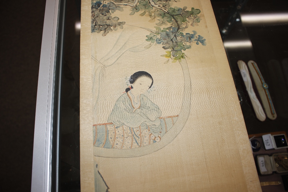 Three Chinese scroll paintings; and a panoramic photograph of Tsingraa (4) - Image 15 of 22