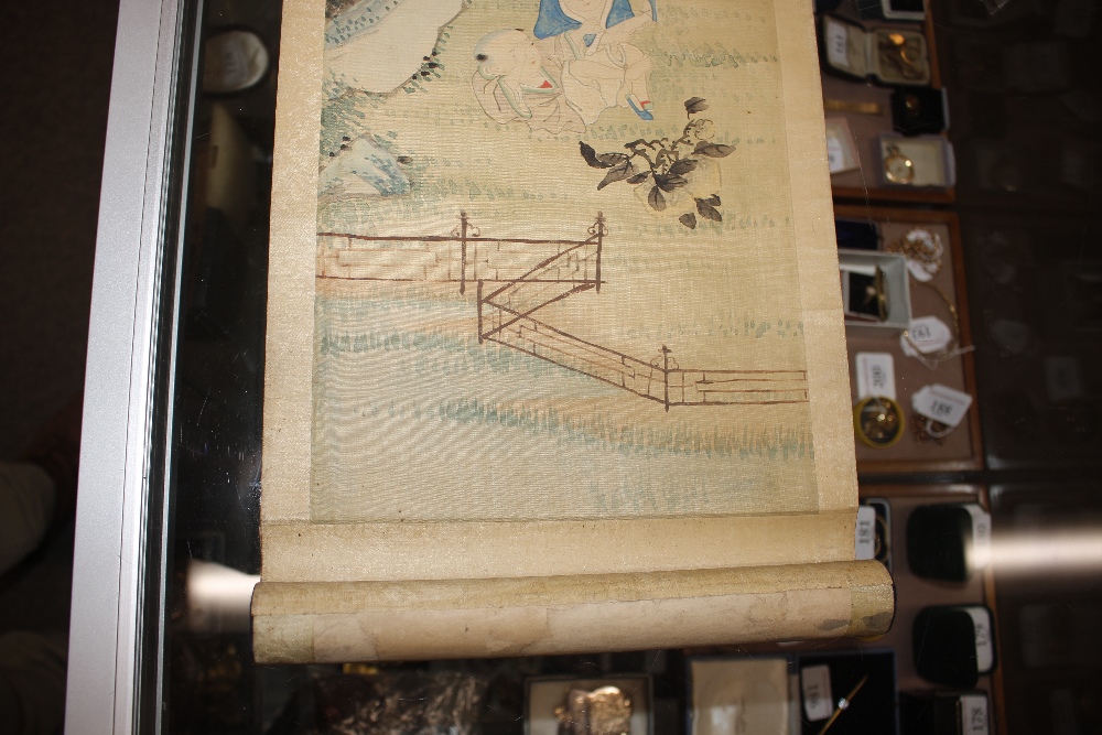 Three Chinese scroll paintings; and a panoramic photograph of Tsingraa (4) - Image 17 of 22