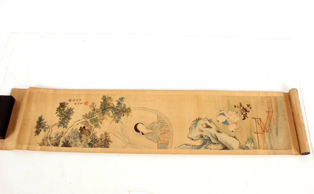 Three Chinese scroll paintings; and a panoramic photograph of Tsingraa (4) - Image 5 of 22