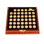A platinum and gold plated Presidential coin collection, (38 coins in fitted display case)