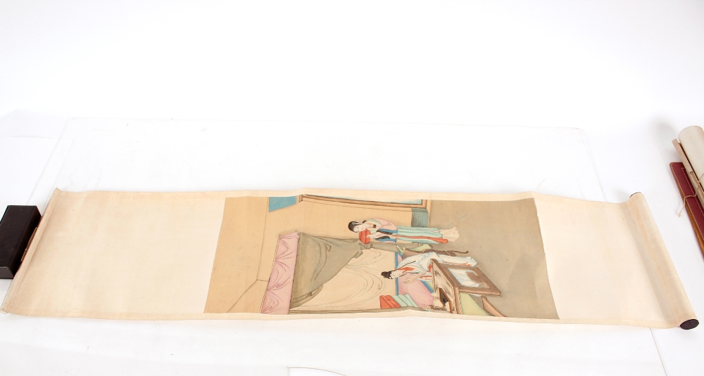 Three Chinese scroll paintings; and a panoramic photograph of Tsingraa (4) - Image 3 of 22