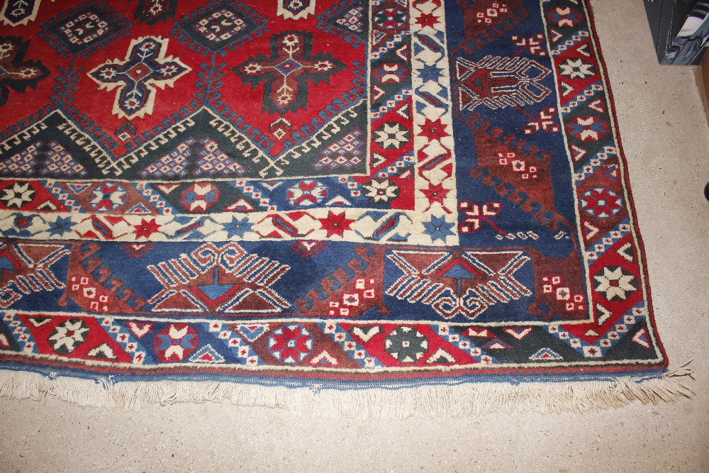 A Dosnealti carpet, South West Turkey, the red field with overall column of hooked and stepped - Image 4 of 15