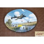 A Royal Doulton collectors plate "Lancaster Low Overhead"