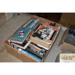 A box of various books