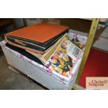 A box containing stamp albums, loose stamps, Brook