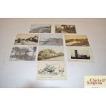 Nine vintage local postcards