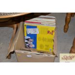 A box of miscellaneous LP records