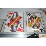 A pair of prints in the form of the Queen of Heart