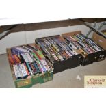 Three boxes of miscellaneous DVD's