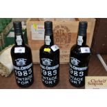 A bottle of Royal Oporto 1983 vintage port