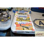 Three Airfix models of a Hawker Hurricane, Super M