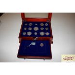 US Coins of The 19th Century (15 coins in fitted w