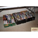 Three boxes of miscellaneous DVD's