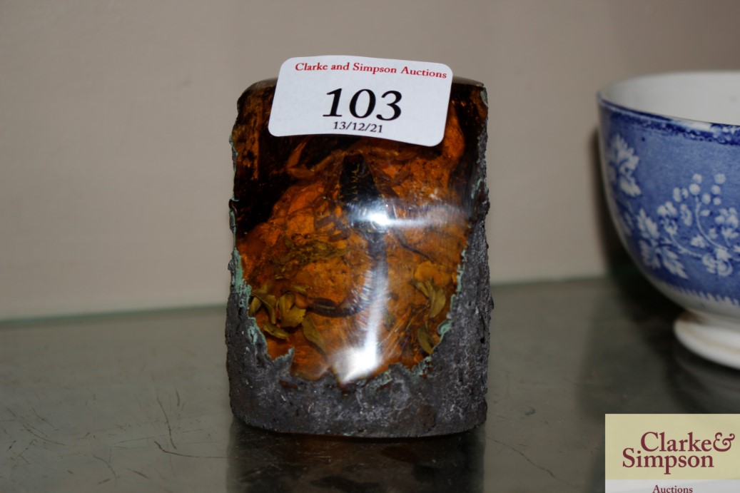 An amber style carving